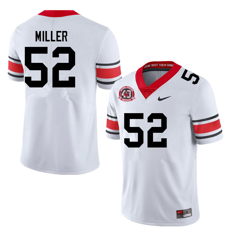 Men #52 Christen Miller Georgia Bulldogs College Football Jerseys Sale-40th Anniversary - Click Image to Close